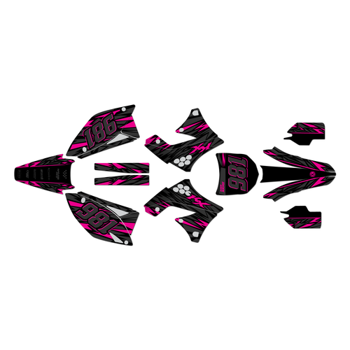 kawasaki kx250f graphics kit 2009-2012 twitch series magenta