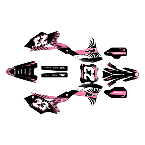 kawasaki kx250f graphics kit 2017-2020 fh series pink