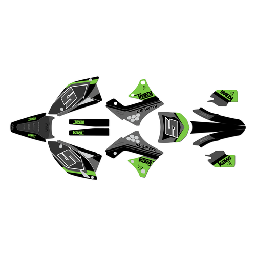 kawasaki kx250f graphics kit 2009-2012 venom series green