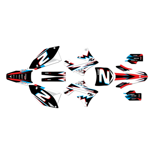 kawasaki kx250f graphics kit 2009-2012 vision series white