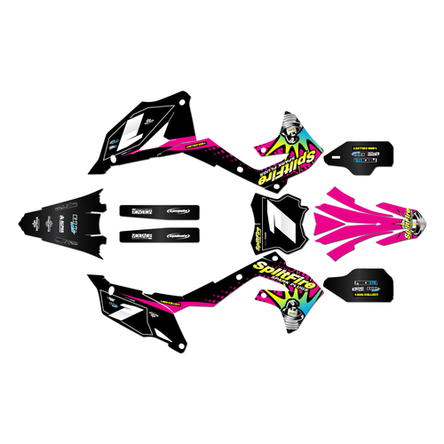 kawasaki kx250 graphics kit 2021-2024 lancaster series magenta