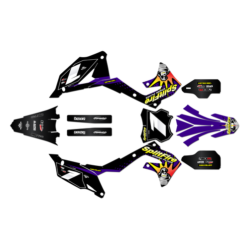 kawasaki kx250 graphics kit 2021-2024 lancaster series purple