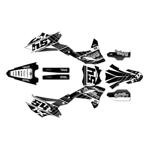 kawasaki kx250f graphics kit 2017-2020 split series white