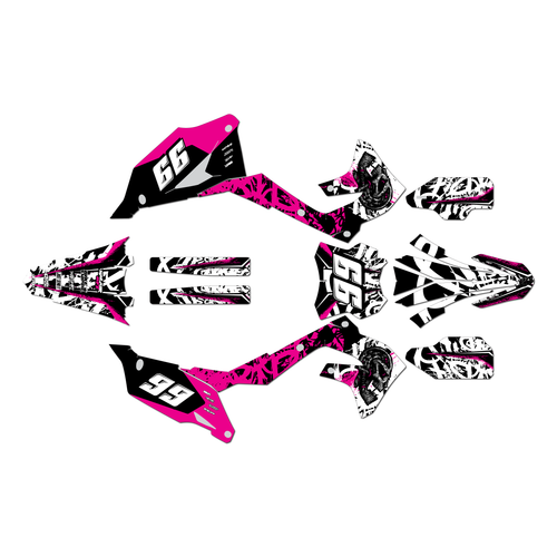 kawasaki kx250 graphics kit 2021-2024 revolt series magenta