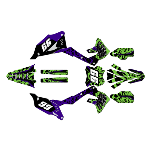 kawasaki kx250 graphics kit 2021-2024 revolt series purple