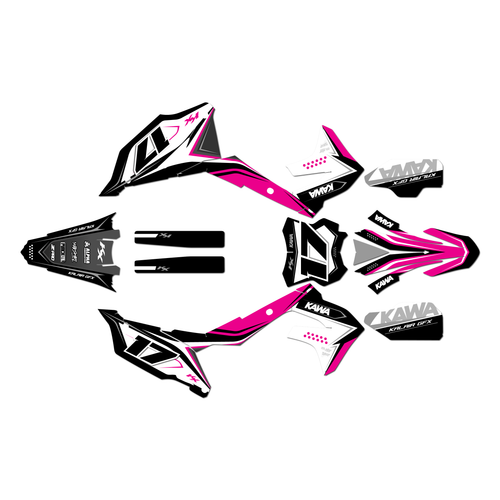 kawasaki kx250 graphics kit 2021-2024 stellar series magenta