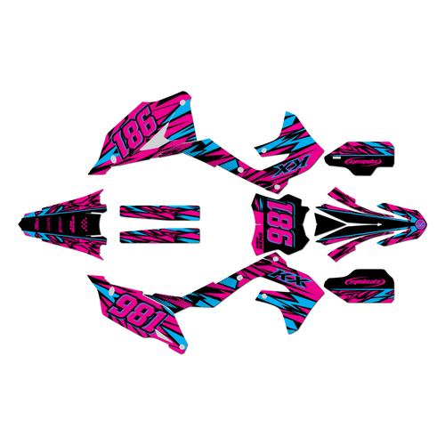 kawasaki kx250 graphics kit 2021-2024 twitch series magenta