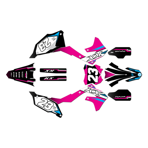 kawasaki kx250 graphics kit 2021-2024 viper series magenta