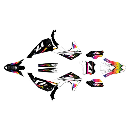 kawasaki kx450 graphics kit 2024-2026 axis series rainbow