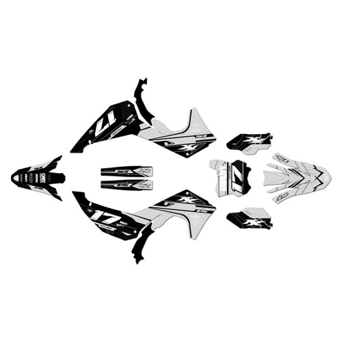 kawasaki kx450x graphics kit 2024-2026 axis series white