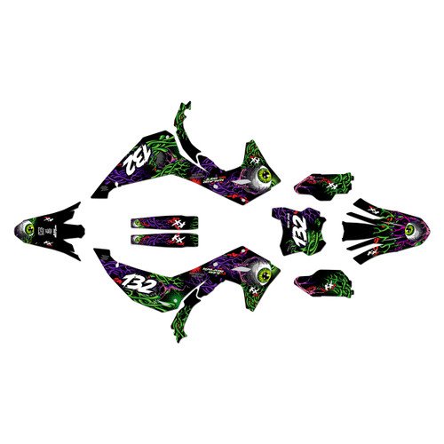 kawasaki kx450x graphics kit 2024-2026 core series green