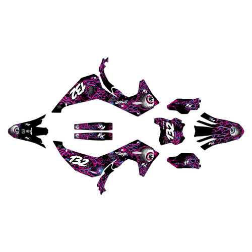 kawasaki kx450x graphics kit 2024-2026 core series magenta