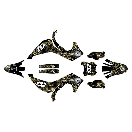 kawasaki kx450x graphics kit 2024-2026 core series gold
