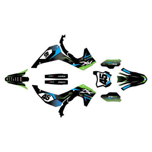 kawasaki kx450 graphics kit 2024-2026 division series green