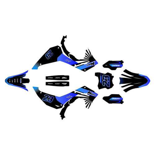 kawasaki kx450x graphics kit 2024-2026 fh series blue