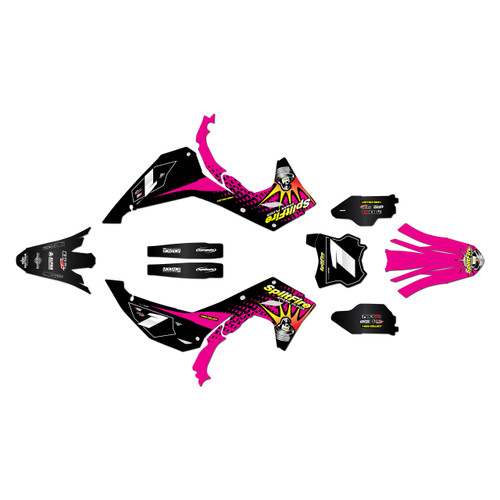 kawasaki kx450x graphics kit 2024-2026 lancaster series magenta