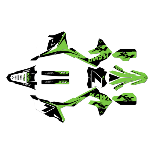 kawasaki kx450f graphics kit 2019-2023 legend series green