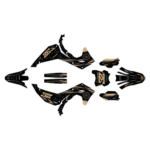 kawasaki kx450 graphics kit 2024-2026 midgard series tan