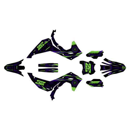 kawasaki kx450 graphics kit 2024-2026 midgard series purple