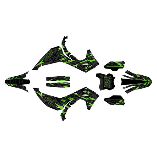 kawasaki kx450x graphics kit 2024-2026 twitch series green