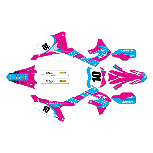 kawasaki kx450f graphics kit 2019-2023 speed series magenta