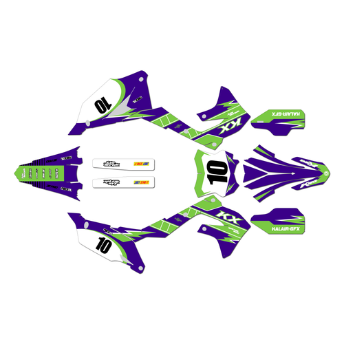 kawasaki kx450f graphics kit 2019-2023 speed series purple