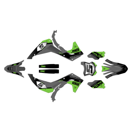 kawasaki kx450 graphics kit 2024-2026 venom series green