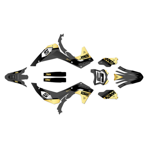 kawasaki kx450 graphics kit 2024-2026 venom series gold