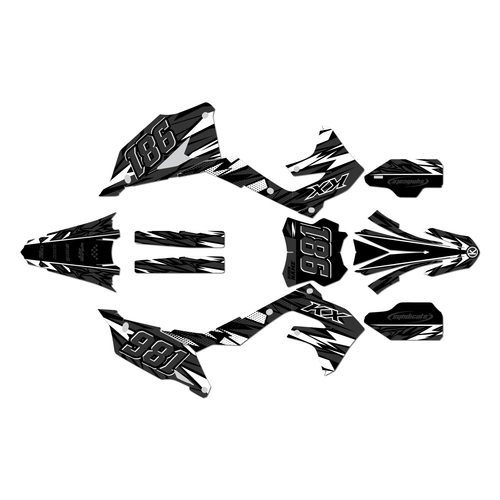 kawasaki kx450f graphics kit 2019-2023 twitch series white