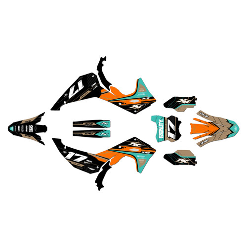 kawasaki kx450sr graphics kit 2024-2026 axis series teal
