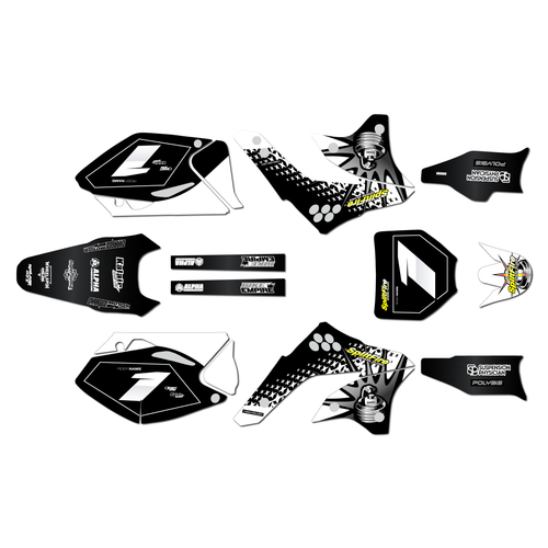 kawasaki kx450f graphics kit 2006-2008 lancaster series white