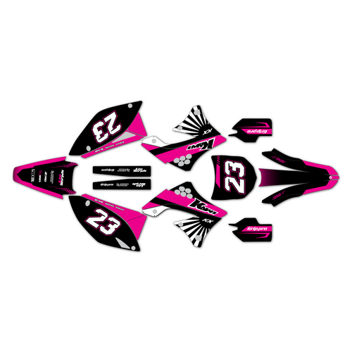 kawasaki kx450f graphics kit 2009-2011 fh series magenta