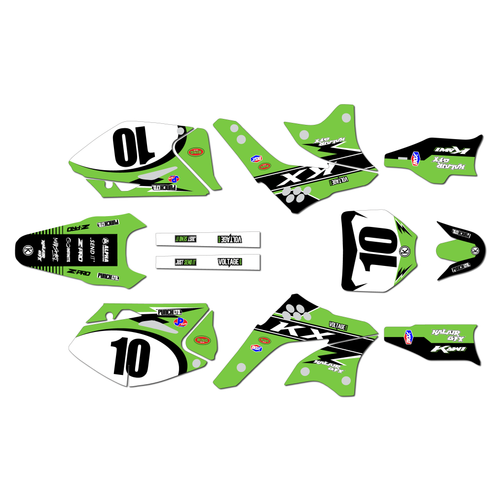 kawasaki kx450f graphics kit 2006-2008 speed series green