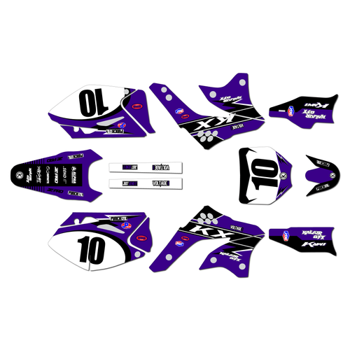 kawasaki kx450f graphics kit 2006-2008 speed series purple