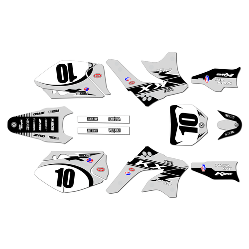 kawasaki kx450f graphics kit 2006-2008 speed series white