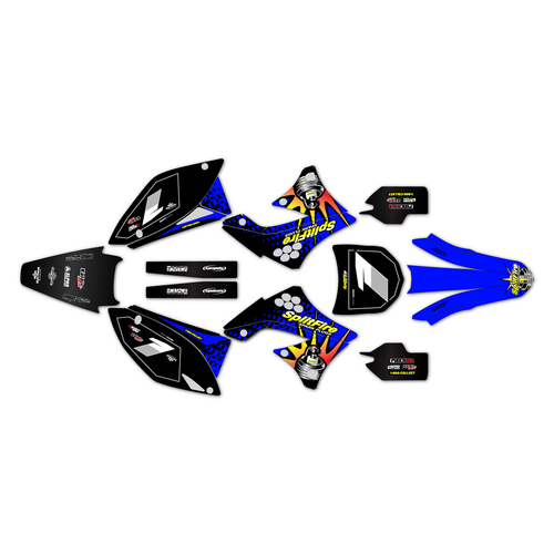 kawasaki kx450f graphics kit 2009-2011 lancaster series blue