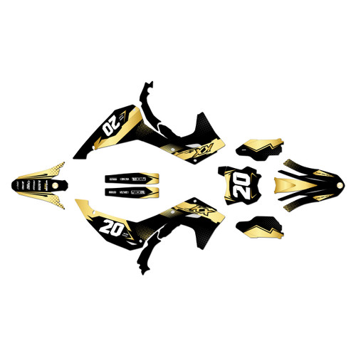 kawasaki kx450sr graphics kit 2024-2026 spear series gold