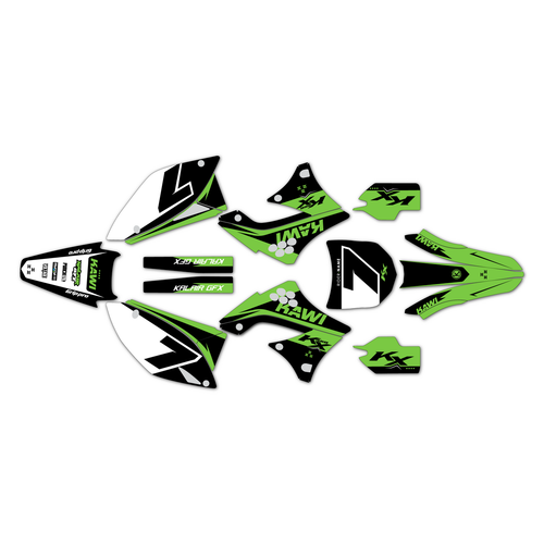 kawasaki kx450f graphics kit 2009-2011 legend series green