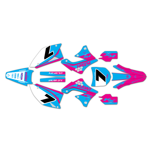 kawasaki kx450f graphics kit 2009-2011 legend series cyan
