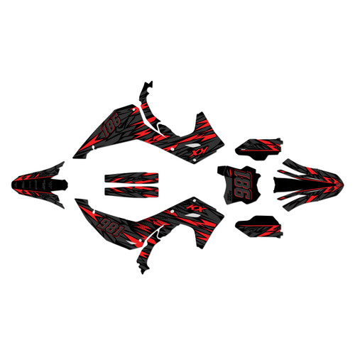 kawasaki kx450sr graphics kit 2024-2026 twitch series red