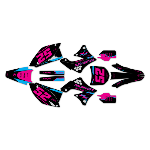 kawasaki kx450f graphics kit 2009-2011 ominous series magenta