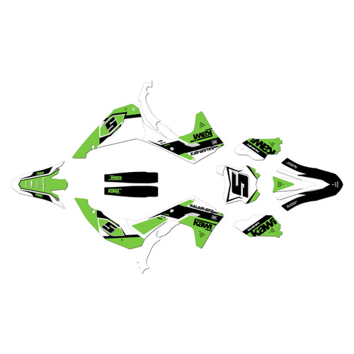 kawasaki kx450sr graphics kit 2024-2026 venom series green-shift