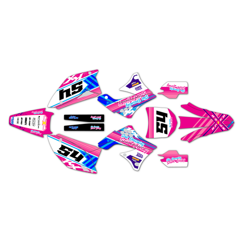 kawasaki kx450f graphics kit 2009-2011 split series magenta