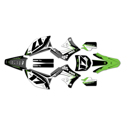 kawasaki kx450f graphics kit 2009-2011 stellar series green
