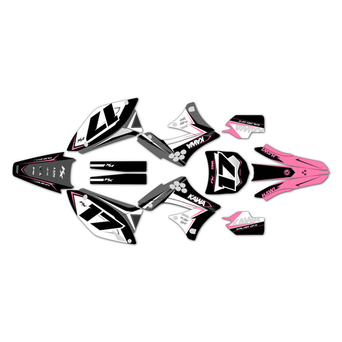kawasaki kx450f graphics kit 2009-2011 stellar series pink