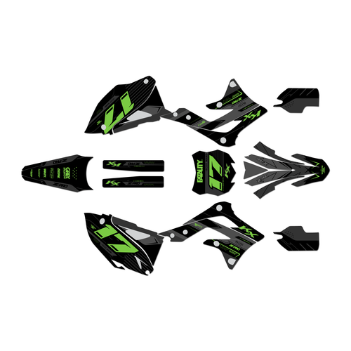 kawasaki kx450f graphics kit 2012 axis series green-shift
