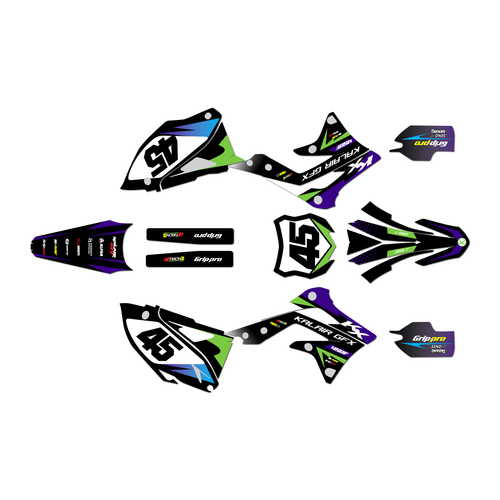 kawasaki kx450f graphics kit 2012 division series purple