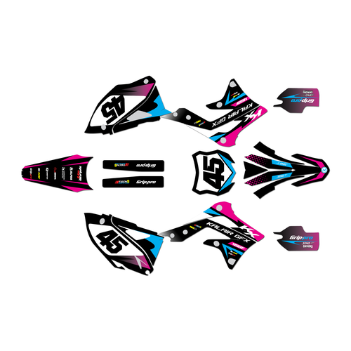 kawasaki kx450f graphics kit 2013-2015 division series magenta