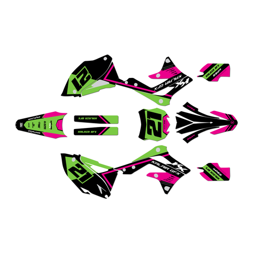 kawasaki kx450f graphics kit 2012 enigma series magenta