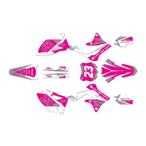 kawasaki kx450f graphics kit 2013-2015 evader series magenta